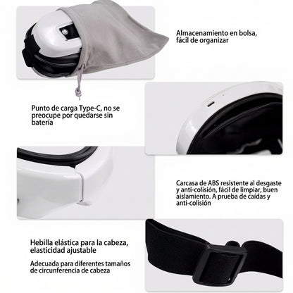 Masajeador de ojos con calor y aire